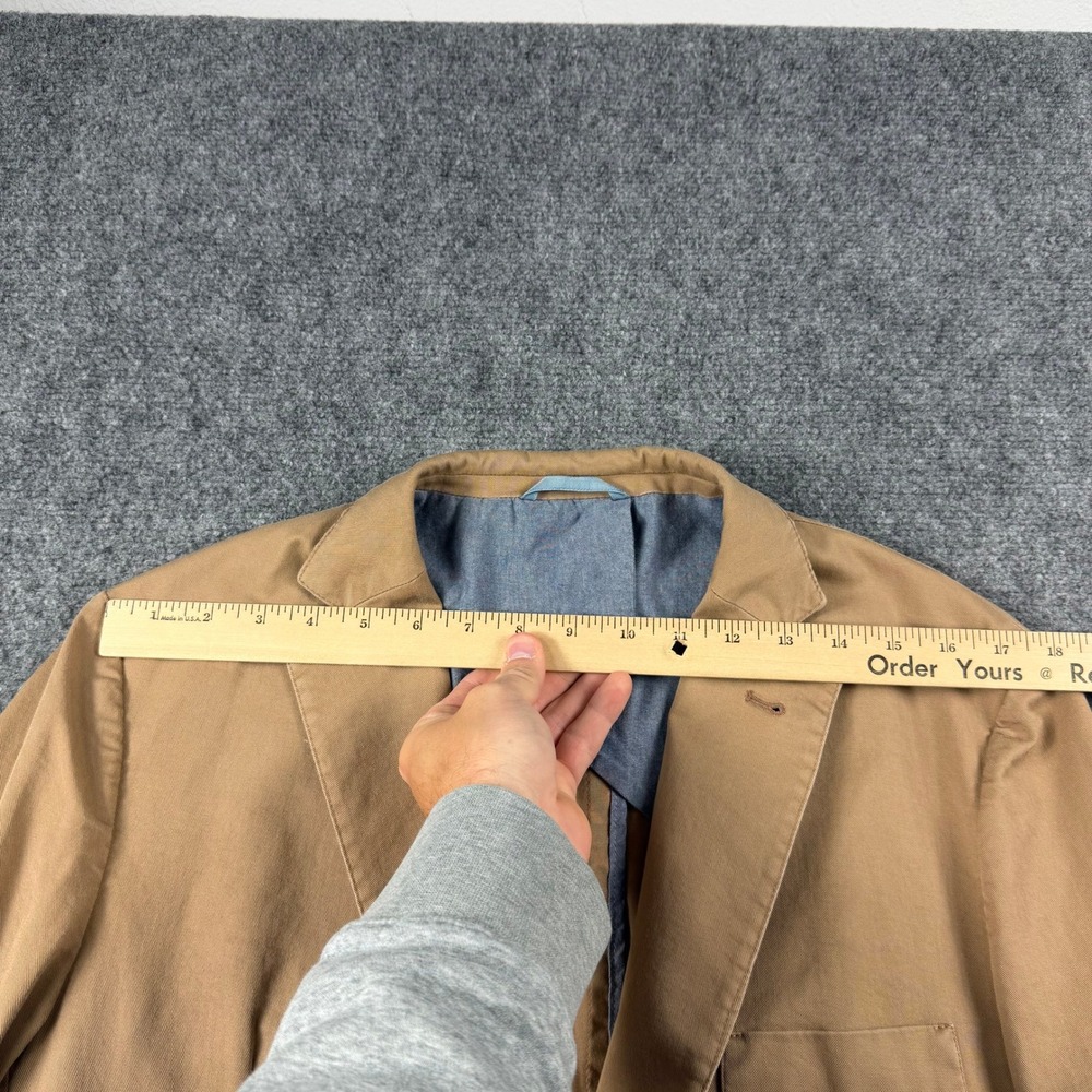 Taylor Stitch Blazer Mens 42 Tan Cotton Twill Unstructured Sport Coat Portugal - Picture 7 of 10